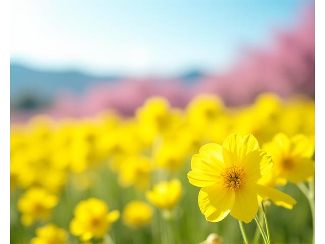 봄날 제주 유채꽃과 벚꽃이 어우러진 풍경, 꽃잎 여정 갤러리